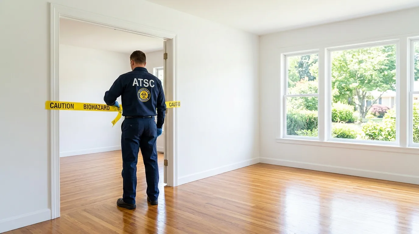 Certified biohazard cleanup crew performing Trauma Scene Cleanup in Meridianville